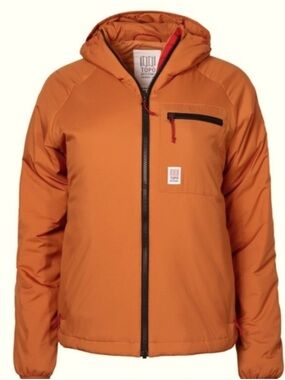 Topo Designs Men’s Puffer Jacket Orange Brown Terracotta Size M